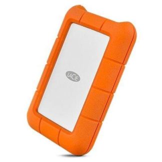 DISCO DURO EXTERNO LACIE RUGGED USB-C 2.5 1TB USB C 3.0 NARANJA-PLATA A PRUEBA DE AGUA POLVO Y GOLPES - PARA MAC