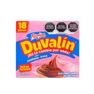 DUVALIN AVELLANA FRESA PAQUETE CON 18 PIEZAS DE 15 GR