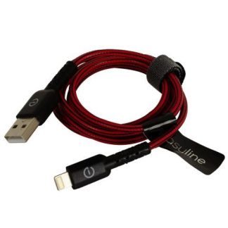 EASY LINE CABLE USB A MACHO - LIGHTNING MACHO 1 METRO NEGRO-ROJO