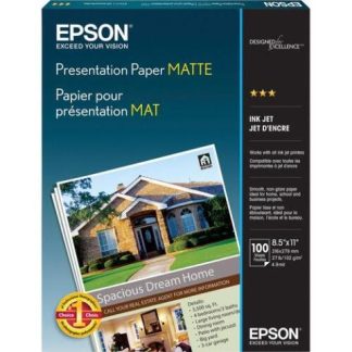 EPSON PAPEL FOTOGRAFICO MATE 102G-M² TAMANO CARTA 100 HOJAS