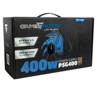 FUENTE DE PODER GAME FACTOR PSG400 400WATTS CERTIFICADA 80 PLUS BRONZE