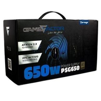 FUENTE DE PODER GAME FACTOR PSG650 80PLUS BRONZE 650WATTS PFC ACTIVO