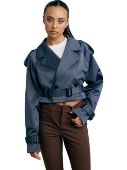 GABARDINA CORTA GRIS HOLLY LAND