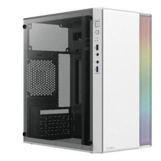 GABINETE ACTECK FUSION II GI440 CON VENTANA MICRO TOWER MICRO-ATX-MINI-ITX USB 2.0-3.0 CON FUENTE DE 500W SIN VENTILADORES INSTALADOS BLANCO