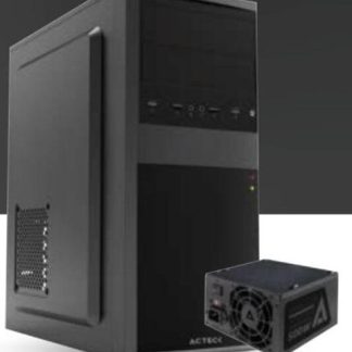GABINETE ACTECK KIRUNA II GM420 MIDI-TOWER ATX-MICRO-ATX-MINI-ATX USB 2.0 CON FUENTE 500W SIN VENTILADORES INSTALADOS NEGRO