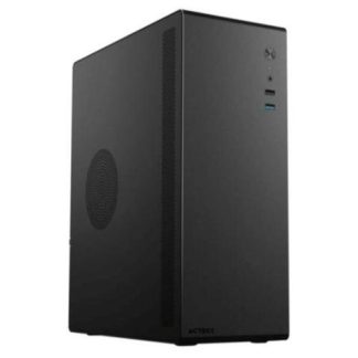 GABINETE ACTECK NEUSS GI480 SIN VENTANA MICRO-TOWER MICRO-ATX-ITX USB 2.0-3.0 CON FUENTE DE 450W SIN VENTILADORES NEGRO