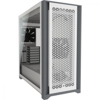 GABINETE CORSAIR ICUE 5000D RGB AIRFLOW CON VENTANA MIDI-TOWER ATX USB 3.2 SIN FUENTE 3 VENTILADORES RGB INSTALADOS BLANCO