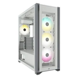 GABINETE CORSAIR ICUE 7000X RGB CON VENTANA FULL TOWER ATX-MICRO ATX-MINI-ITX USB 3.0 SIN FUENTE BLANCO