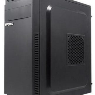 GABINETE EVOTEC BARDI FULL-TOWER ATX-MINI ATX-MICRO ATX USB 2.0 CON FUENTE DE 600W SIN VENTILADORES INSTALADOS NEGRO