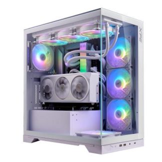 GABINETE GAMER XPG INVADER X CON VENTANA MIDI TOWER ATX-MICRO ATX-MINI-ITX USB 3.2 SIN FUENTE 5 VENTILADORES INSTALADOS BLANCO - ¡PRECIO ESPECIAL LIMITADO A 5 UNIDADES POR CLIENTE!