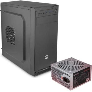GABINETE GETTTECH GCM-550AC-01 MIDI-TOWER ATX-MICRO-ATX-MINI-ITX USB 3.0-2.0 CON FUENTE 550W 1 VENTILADOR INSTALADO NEGRO