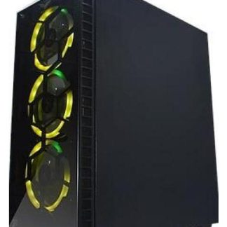 GABINETE NACEB HYDRA CON VENTANA RGB FULL-TOWER ATX USB 2.0-3.0 SIN FUENTE 3 VENTILADORES RGB INSTALADOS NEGRO