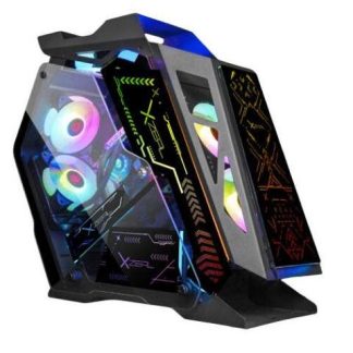 GABINETE XZEAL IR02 CON VENTANA MIDI-TOWER MICRO ATX-MINI ITX USB 3.0-2.0 SIN FUENTE 4 VENTILADORES INSTALADOS RGB NEGRO