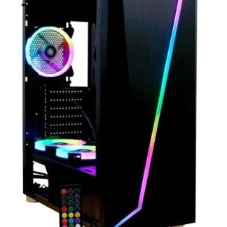 GABINETE YEYIAN ARMAGEDDON 2200 MOD CON VENTANA RGB FULL-TOWER ATX USB 3.0 SIN FUENTE 3 VENTILADORES RGB INSTALADOS NEGRO