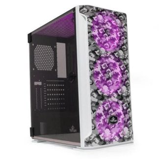 GABINETE YEYIAN HOLLOW 2500 MIDI-TOWER ATX-EATX-MICRO-ATX-MINI-ITX USB 3.0 SIN FUENTE 3 VENTILADORES INSTALADOS NEGRO-BLANCO