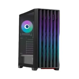 GABINETE YEYIAN PHOENIX CON VENTANA MIDI-TOWER ATX-MICRO-ATX-MINI-ITX USB 3.2 SIN FUENTE 4 VENTILADORES ARGB INSTALADOS NEGRO