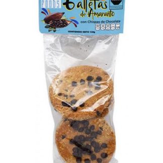 GALLETAS DE AMARANTO CON CHISPAS DE CHOCOLATE 140 G POWER FOODS C 12