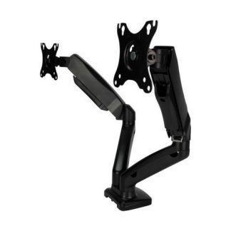 GAME FACTOR SOPORTE DE ESCRITORIO PARA 2 MONITORES 27 HASTA 6.5KG NEGRO