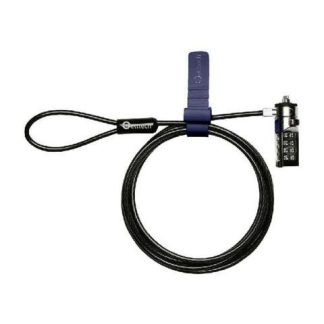 GETTTECH CANDADO PARA BLOQUEO DE PORTATILES TIPO KENSINGTON ALEACION DE ACERO LONGITUD DE 1200MM X 4MM MOD QLL001