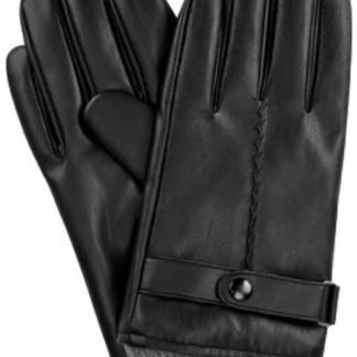 GUANTES PARA CABALLERO PU UNITALLA CON FORRO NEGRO KEBO