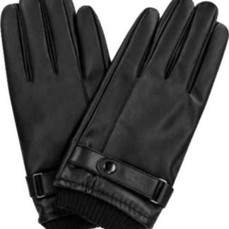 GUANTES PARA CABALLERO PU UNITALLA CON FORRO NEGRO KEBO