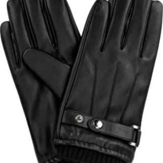 GUANTES PARA CABALLERO PU UNITALLA CON FORRO NEGRO KEBO