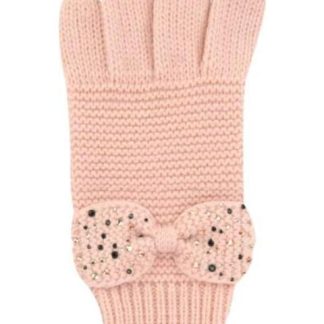 GUANTES PARA NIÑA UNITALLA TEJIDOS CON APLICACIONES ROSA HELLODREAM