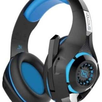 HEADSET GAMING OVEREAR NBHG VIPER LED ALAMBRICO DIADEMA FLEXIBLE MICROFONO 3.5MM USB PC CONSOLAS CELULAR INC ADAPTADOR MEGABASS AZUL