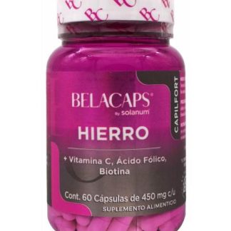 HIERRO VITAMINA C ACIDO FOLICO BIOTINA 60 CAP SOLANUM BELACAPS