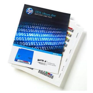 HPE PAQUETE DE CODIGOS DE BARRAS HP LTO-5 ULTRIUM RW 100 ETIQUETAS