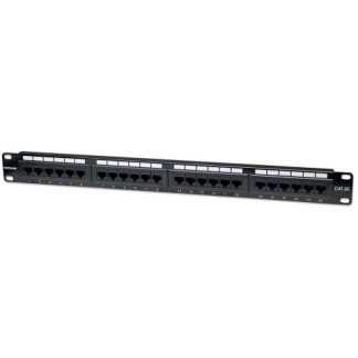 INTELLINET PANEL DE PARCHEO CAT5E 24 PUERTOS RJ-45 1U NEGRO