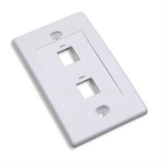 INTELLINET TAPA PARA CAJA (FACEPLATE) 163293 MONTAJE AL RAS 2 SALIDAS BLANCO