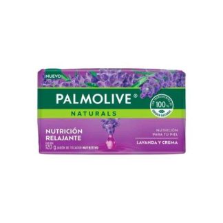 JABON DE TOCADOR PALMOLIVE NATURALS LAVANDA Y CREMA EN BARRA DE 120 G