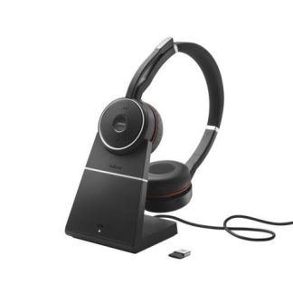 JABRA AUDIFONOS CON MICROFONO EVOLVE 75 SE LINK380A MS STEREO INALAMBRICO-ALAMBRICO BLUETOOTH NEGRO - INCLUYE BASE DE CARGA