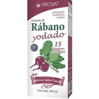 JARABE EXTRACTO RABANO YODADO 340ML. 15 VIT Y MINERALES PROSA