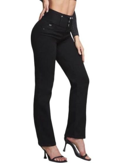 JEANS RECTOS CINTURA ALTA NEGRO SEVEN JEANS - Image 2