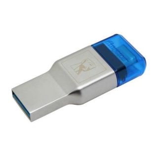 KINGSTON LECTOR DE MEMORIA MOBILELITE DUO 3C MICROSD USB 3.0 10MBIT-S AZUL-PLATA