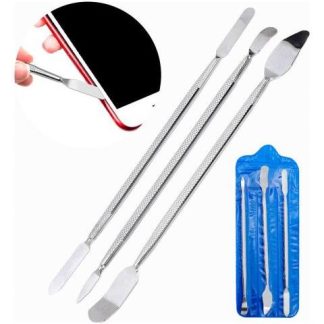 KIT 3 PALANCAS PARA REPARACION Y DESMONTAJE DE CELULARES Y TABLETS SPUDGER DE ACERO DOBLE PUNTA