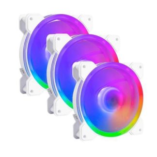 KIT 3 VENTILADORES DE 120MM ARGB BALAM RUSH EOLOX BLAZE EX50KW VELOCIDAD 1500 RPM FLUJO DE AIRE 28.76