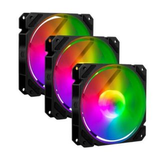 KIT 3 VENTILADORES DE 120MM ARGB BALAM RUSH EOLOX BLAZE EX70K VELOCIDAD 1200 RPM FLUJO DE AIRE 30.71 CFM