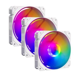 KIT 3 VENTILADORES DE 120MM ARGB BALAM RUSH EOLOX BLAZE EX70KW VELOCIDAD 1200 RPM FLUJO DE AIRE 30.71 CFM