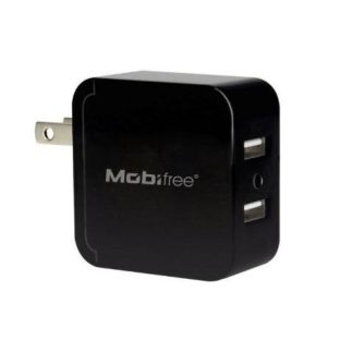 KIT CARGADOR USB CON CABLE LIGHTNING MOBIFREE MB-914192 PARED NEGRO