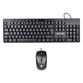 KIT DE TECLADO Y MOUSE TECHZONE TZACCBA01 ALAMBRICO USB NEGRO (ESPANOL)