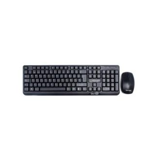 KIT DE TECLADO Y MOUSE VORAGO KM-302 INALAMBRICO USB NEGRO (ESPANOL)