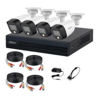 KIT DE VIDEOVIGILANCIA DAHUA TECHNOLOGY FULLCOLORKIT EXTERIOR ALAMBRICO 4 1920 X 1080 PIXELES 2 MP