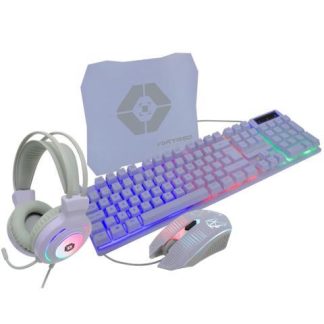 KIT GAMER DE TECLADO MOUSE AUDIFONOS Y MOUSEPAD VORTRED ALAMBRICO USB MORADO (INGLES)