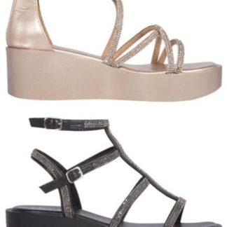 KIT SANDALIA PLANA ALTURA MEDIA BRILLO MULTICOLOR VI LINE FASHION