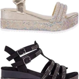 KIT SANDALIA PLATAFORMA Y PEDRERIA MULTICOLOR VIVIS SHOES KIDS