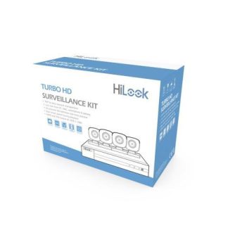 KIT TURBOHD 1080P - DVR 4 CANALES - 4 CAMARAS BALA DE METAL - H.265+ - 1 FUENTE DE PODER PROFESIONAL - ACCESORIOS DE INSTALACION