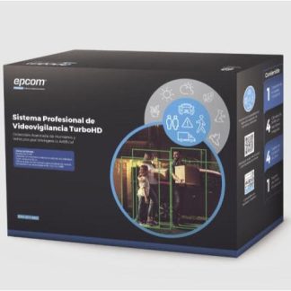 KIT TURBOHD 5 MEGAPIXEL - DVR 4 CANALES - 4 CAMARAS DE 5 MEGAPIXEL CON MICROFONO INTEGRADO - 4 CABLES 18 METROS - FUENTE DE PODER PROFESIONAL